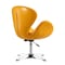 Manhattan Comfort Raspberry Faux Leather Adjustable Swivel Chair in Yellow and Polished Chrome, PK2 2-AC038-YL - alternate 6